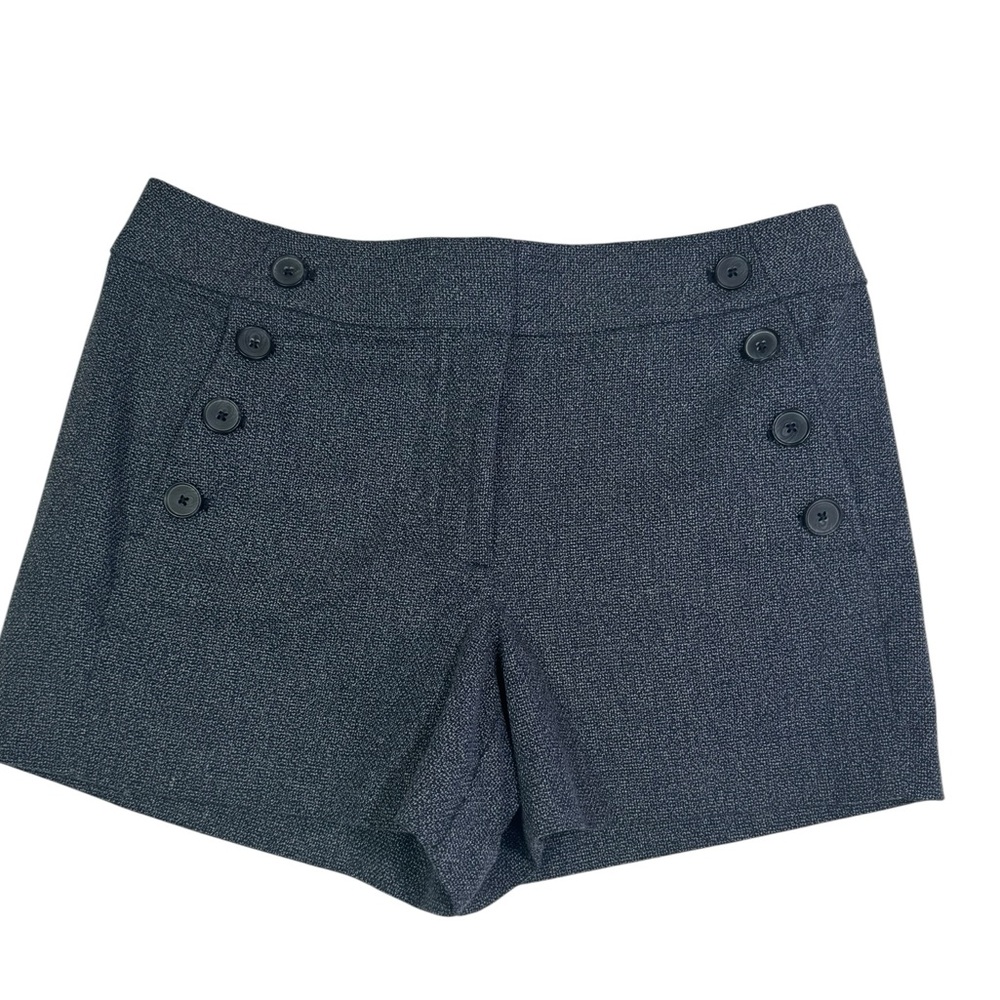 LOFT High Waist Charcoal Button Shorts‎